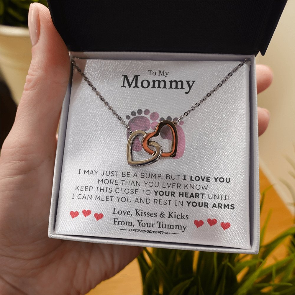 To my Mommy | I May Just Be A Bump ❤️💎(Two Hearts Necklace) | Jewelry | C30028T, C30028TG, lx-C30028, PB23-WOOD, PROD-1879231, PT-784, TNM-1, USER-43062 | TageUnlimited