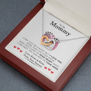 To my Mommy | I May Just Be A Bump ❤️💎(Two Hearts Necklace) | Jewelry | C30028T, C30028TG, lx-C30028, PB23-WOOD, PROD-1879231, PT-784, TNM-1, USER-43062 | TageUnlimited