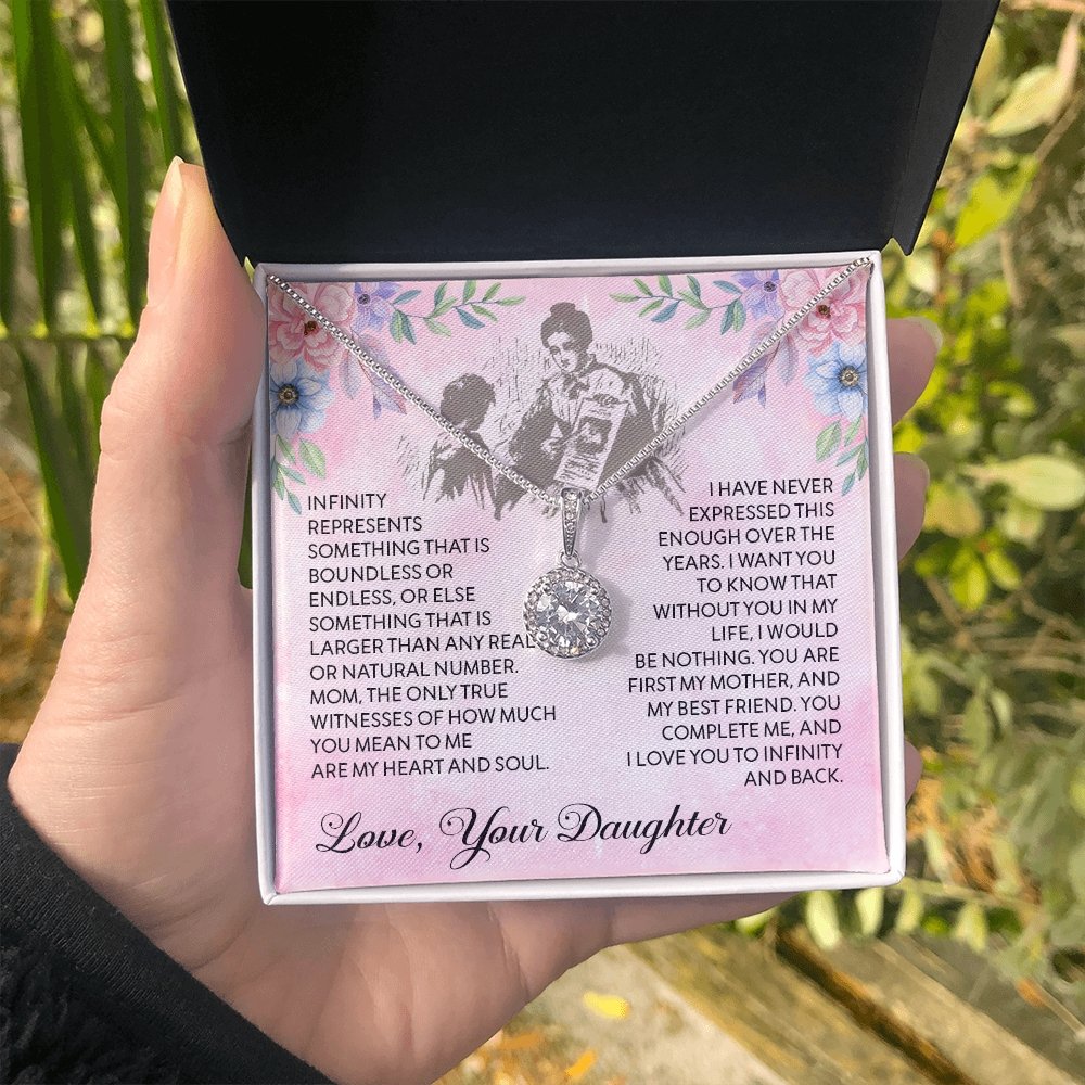 To My Mother | I Love You To Infinity And Back | Jewelry | C30187TR, lx-C30187, PB23-WOOD, PROD-2055572, PT-2646, TNM-1, USER-43062 | TageUnlimited