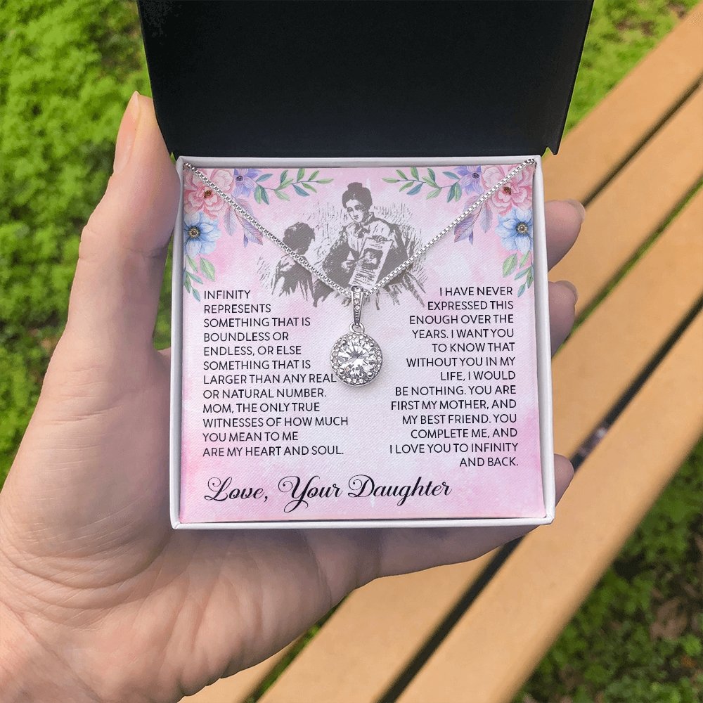 To My Mother | I Love You To Infinity And Back | Jewelry | C30187TR, lx-C30187, PB23-WOOD, PROD-2055572, PT-2646, TNM-1, USER-43062 | TageUnlimited