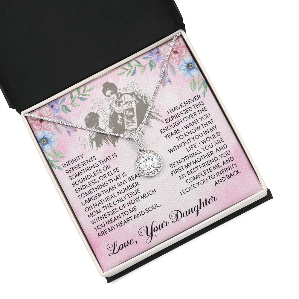 To My Mother | I Love You To Infinity And Back | Jewelry | C30187TR, lx-C30187, PB23-WOOD, PROD-2055572, PT-2646, TNM-1, USER-43062 | TageUnlimited