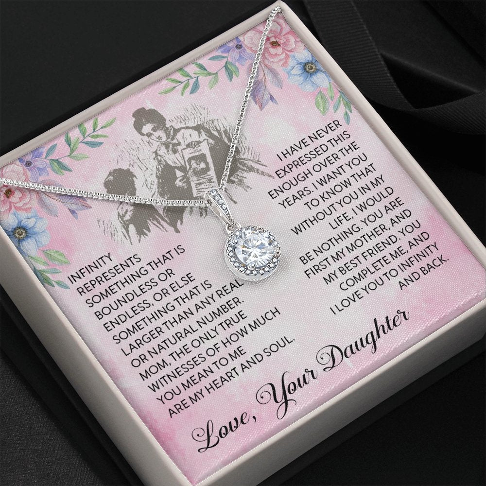 To My Mother | I Love You To Infinity And Back | Jewelry | C30187TR, lx-C30187, PB23-WOOD, PROD-2055572, PT-2646, TNM-1, USER-43062 | TageUnlimited