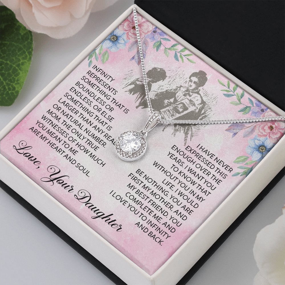 To My Mother | I Love You To Infinity And Back | Jewelry | C30187TR, lx-C30187, PB23-WOOD, PROD-2055572, PT-2646, TNM-1, USER-43062 | TageUnlimited