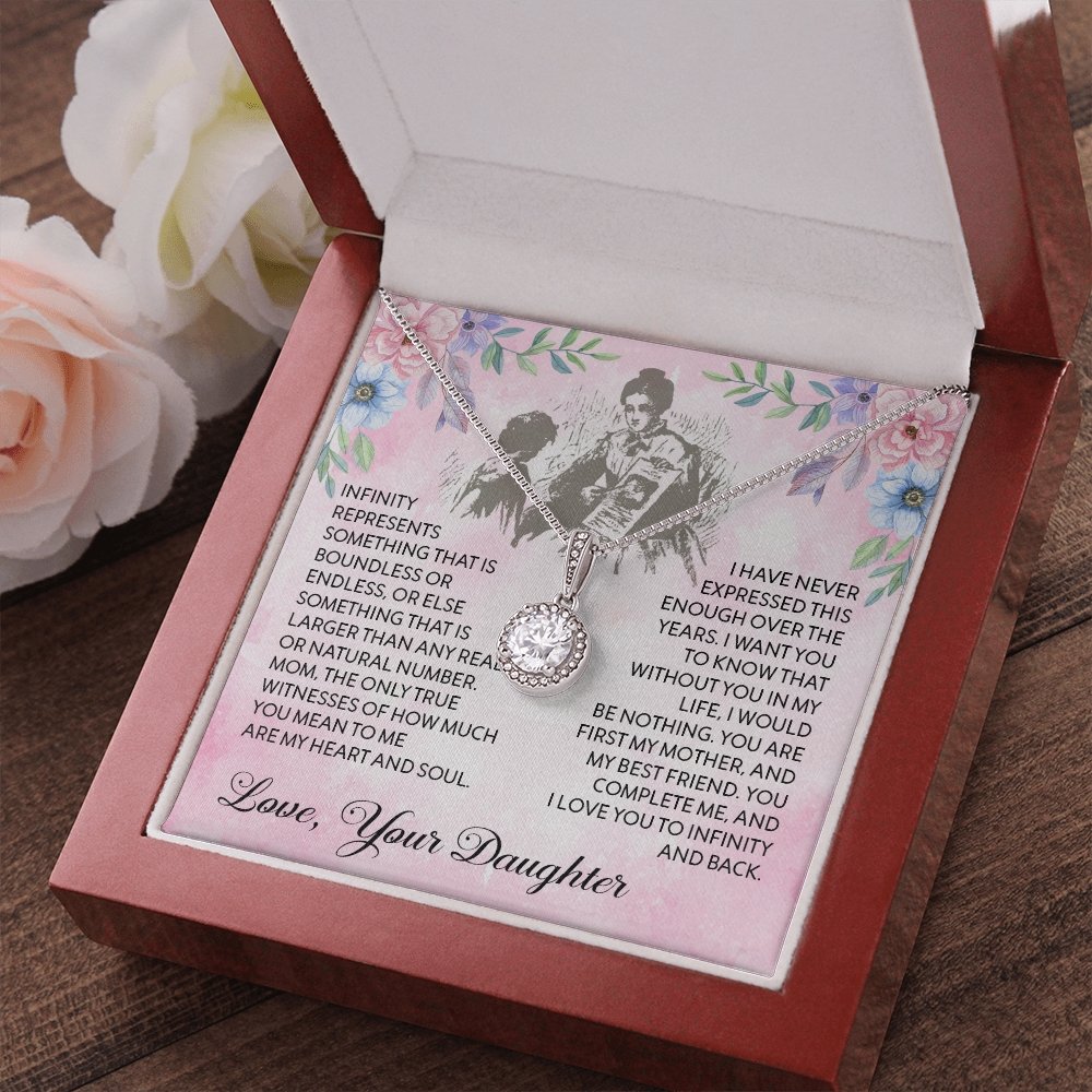 To My Mother | I Love You To Infinity And Back | Jewelry | C30187TR, lx-C30187, PB23-WOOD, PROD-2055572, PT-2646, TNM-1, USER-43062 | TageUnlimited