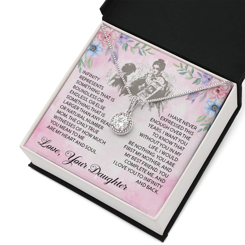 To My Mother | I Love You To Infinity And Back | Jewelry | C30187TR, lx-C30187, PB23-WOOD, PROD-2055572, PT-2646, TNM-1, USER-43062 | TageUnlimited