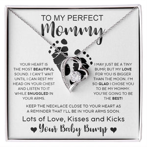 To My Perfect Mommy | Your Heart Is The Most Beautiful (Forever Love Necklace) | Jewelry | C30025TG, C30025TR, lx-C30025, PB23-WOOD, PROD-2083448, PT-781, TNM-1, USER-43062 | TageUnlimited