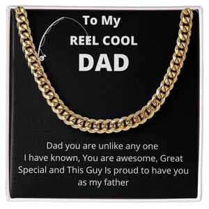 To My Reel Cool Dad | Cuban Link Chain | Jewelry | C30184T, C30184TG, lx-C30184, PB23-WOOD, PROD-2266715, PT-4348, TNM-1, USER-43062 | TageUnlimited