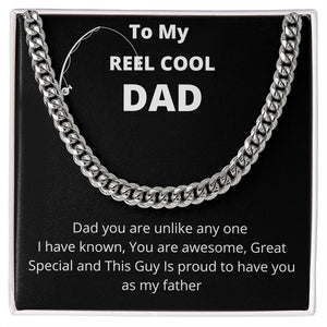 To My Reel Cool Dad | Cuban Link Chain | Jewelry | C30184T, C30184TG, lx-C30184, PB23-WOOD, PROD-2266715, PT-4348, TNM-1, USER-43062 | TageUnlimited