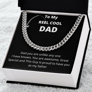 To My Reel Cool Dad | Cuban Link Chain | Jewelry | C30184T, C30184TG, lx-C30184, PB23-WOOD, PROD-2266715, PT-4348, TNM-1, USER-43062 | TageUnlimited