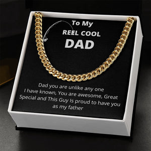 To My Reel Cool Dad | Cuban Link Chain | Jewelry | C30184T, C30184TG, lx-C30184, PB23-WOOD, PROD-2266715, PT-4348, TNM-1, USER-43062 | TageUnlimited