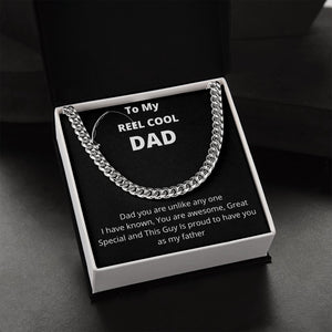 To My Reel Cool Dad | Cuban Link Chain | Jewelry | C30184T, C30184TG, lx-C30184, PB23-WOOD, PROD-2266715, PT-4348, TNM-1, USER-43062 | TageUnlimited