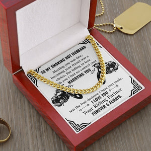 To My Smoking Hot Husband | Your Riding Partner Forever ❤️🏍️ | Jewelry | C30184T, C30184TG, lx-C30184, PB23-WOOD, PROD-1818681, PT-1772, USER-43062 | TageUnlimited