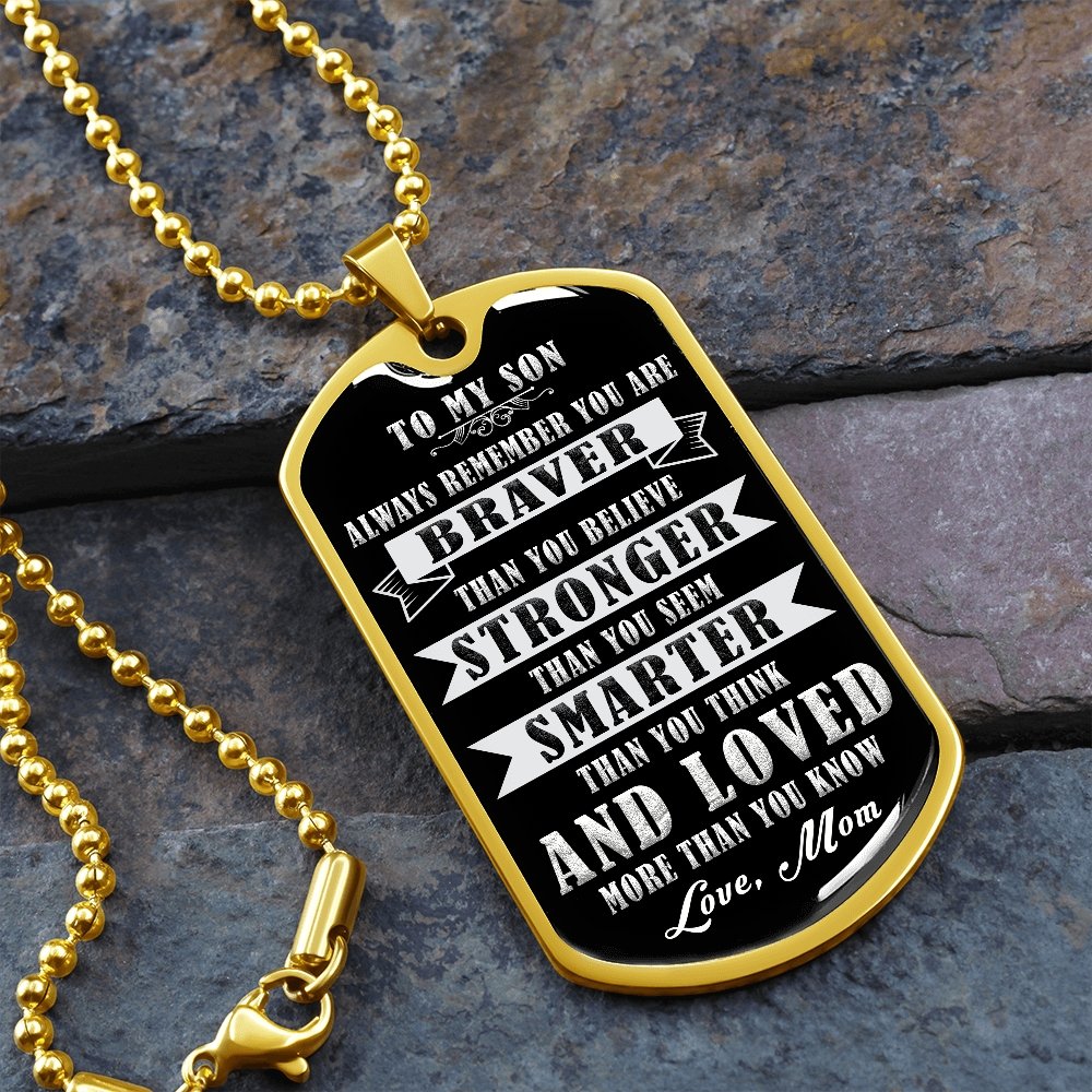 To My Son | Always Remember 🖤 | Jewelry | A1014T, A1014TG, G007T, G007TG, lx-G007, PROD-1941927, PT-133, TNM-1, USER-43062 | TageUnlimited