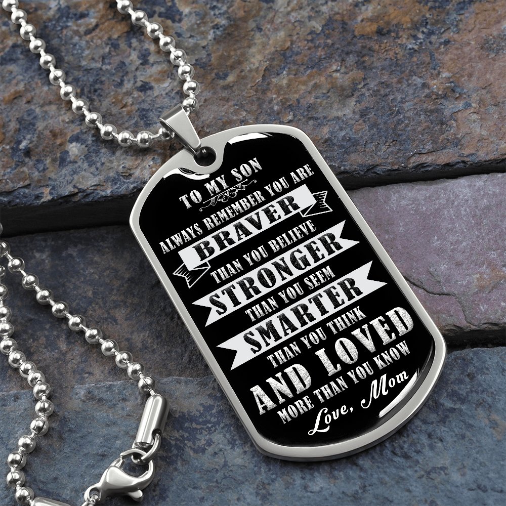 To My Son | Always Remember 🖤 | Jewelry | A1014T, A1014TG, G007T, G007TG, lx-G007, PROD-1941927, PT-133, TNM-1, USER-43062 | TageUnlimited