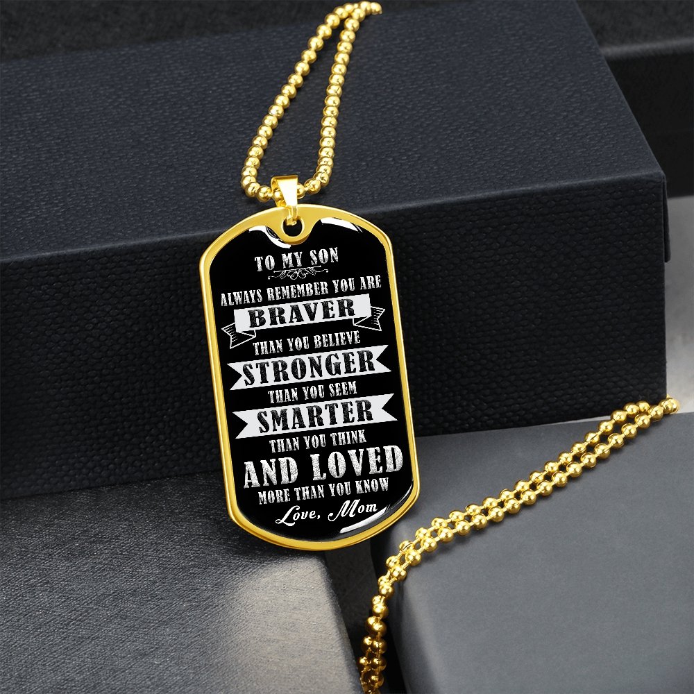 To My Son | Always Remember 🖤 | Jewelry | A1014T, A1014TG, G007T, G007TG, lx-G007, PROD-1941927, PT-133, TNM-1, USER-43062 | TageUnlimited