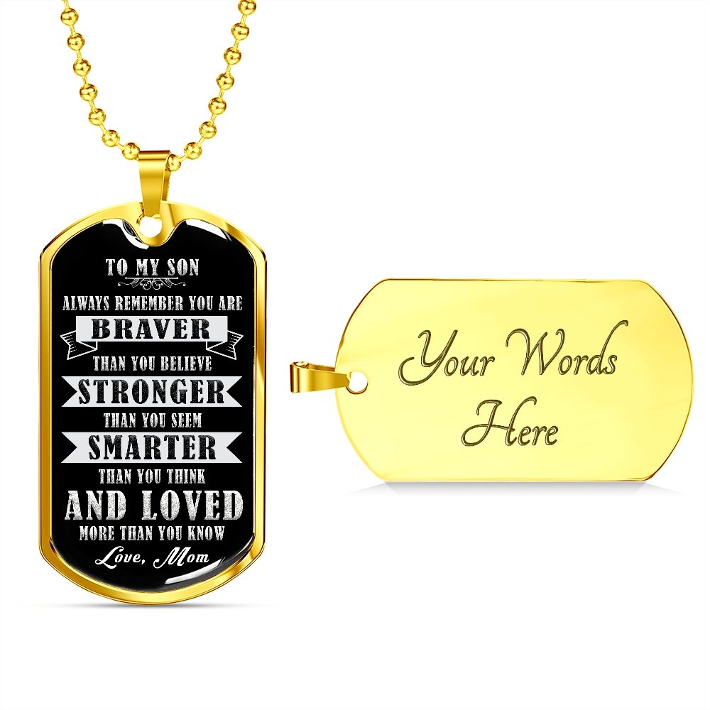 To My Son | Always Remember 🖤 | Jewelry | A1014T, A1014TG, G007T, G007TG, lx-G007, PROD-1941927, PT-133, TNM-1, USER-43062 | TageUnlimited