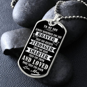 To My Son | Always Remember 🖤 | Jewelry | A1014T, A1014TG, G007T, G007TG, lx-G007, PROD-1941927, PT-133, TNM-1, USER-43062 | TageUnlimited