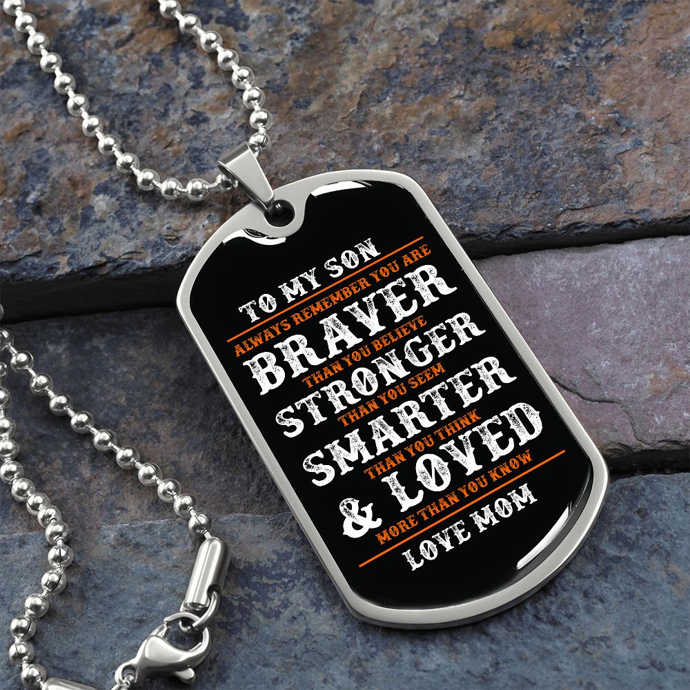 To My Son | Always Remember You Are Braver | Jewelry | TageUnlimited