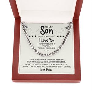 To My Son | Believe In Yourself ⭐⭐⭐ | Jewelry | C30184T, C30184TG, lx-C30184, PB23-WOOD, PROD-1897910, PT-1772, USER-43062 | TageUnlimited