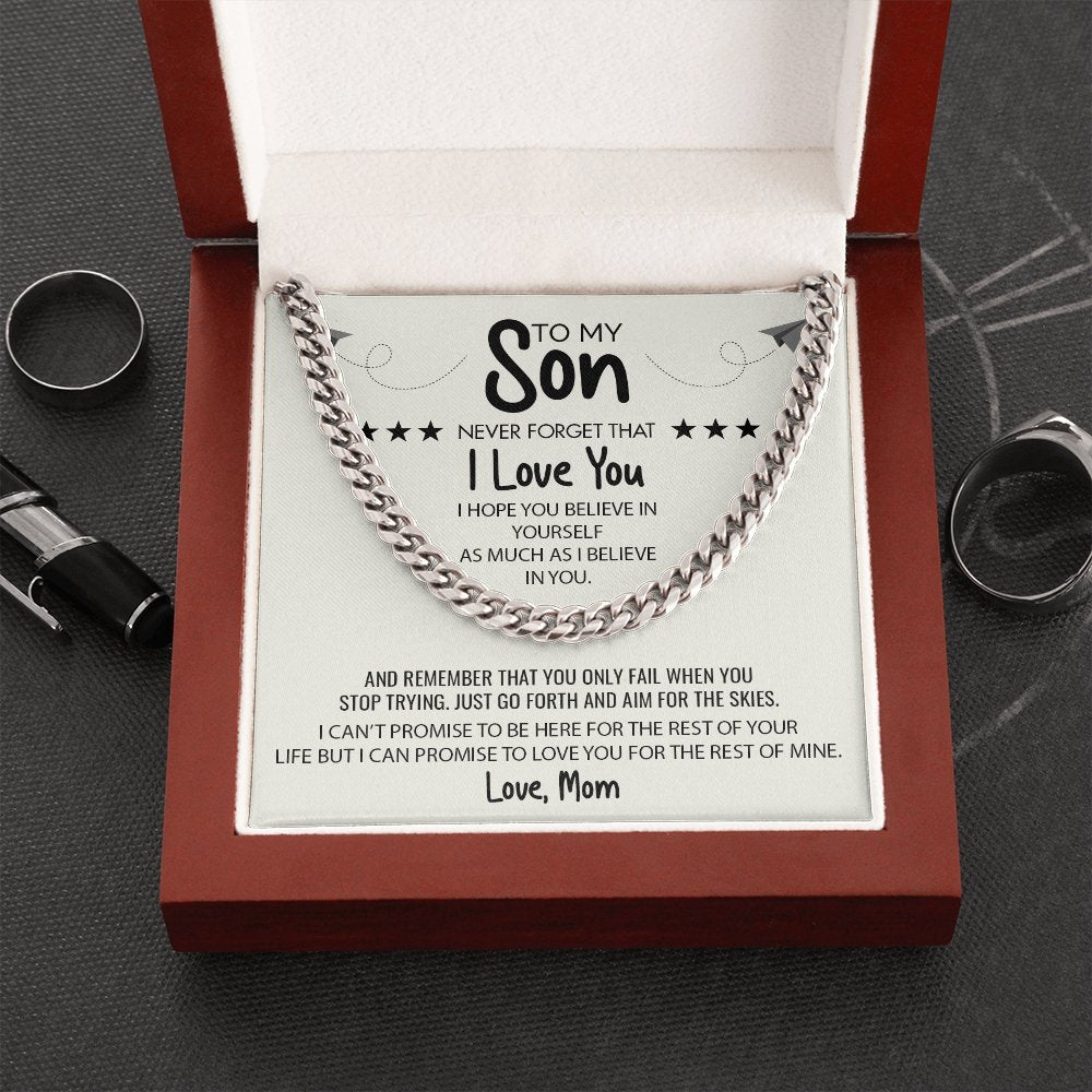 To My Son | Believe In Yourself ⭐⭐⭐ | Jewelry | C30184T, C30184TG, lx-C30184, PB23-WOOD, PROD-1897910, PT-1772, USER-43062 | TageUnlimited