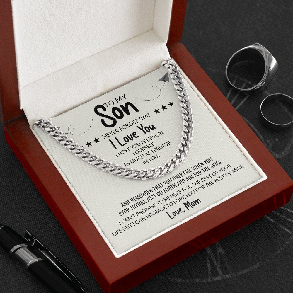 To My Son | Believe In Yourself ⭐⭐⭐ | Jewelry | C30184T, C30184TG, lx-C30184, PB23-WOOD, PROD-1897910, PT-1772, USER-43062 | TageUnlimited