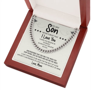 To My Son | Believe In Yourself ⭐⭐⭐ | Jewelry | C30184T, C30184TG, lx-C30184, PB23-WOOD, PROD-1897910, PT-1772, USER-43062 | TageUnlimited