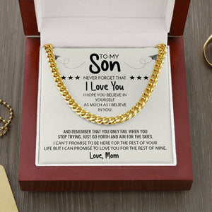 To My Son | Believe In Yourself ⭐⭐⭐ | Jewelry | C30184T, C30184TG, lx-C30184, PB23-WOOD, PROD-1897910, PT-1772, USER-43062 | TageUnlimited