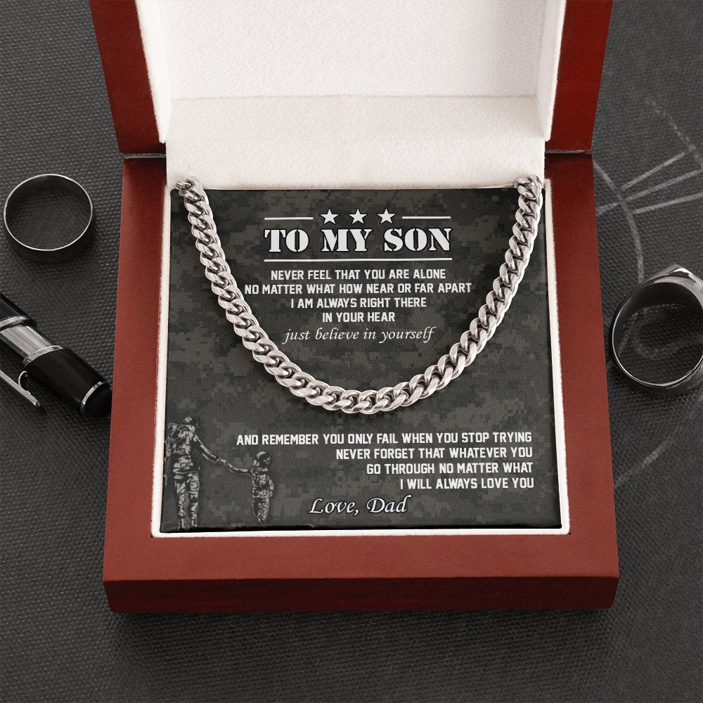 To My Son | Believe In Yourself 🤎 | Jewelry | C30184T, C30184TG, lx-C30184, PB23-WOOD, PROD-1831339, PT-1772, USER-43062 | TageUnlimited