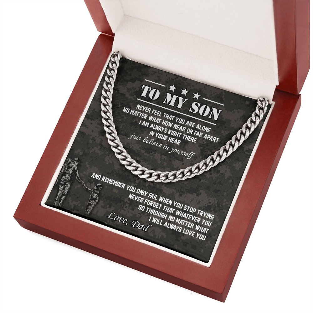 To My Son | Believe In Yourself 🤎 | Jewelry | C30184T, C30184TG, lx-C30184, PB23-WOOD, PROD-1831339, PT-1772, USER-43062 | TageUnlimited