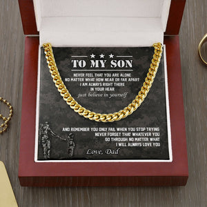 To My Son | Believe In Yourself 🤎 | Jewelry | C30184T, C30184TG, lx-C30184, PB23-WOOD, PROD-1831339, PT-1772, USER-43062 | TageUnlimited