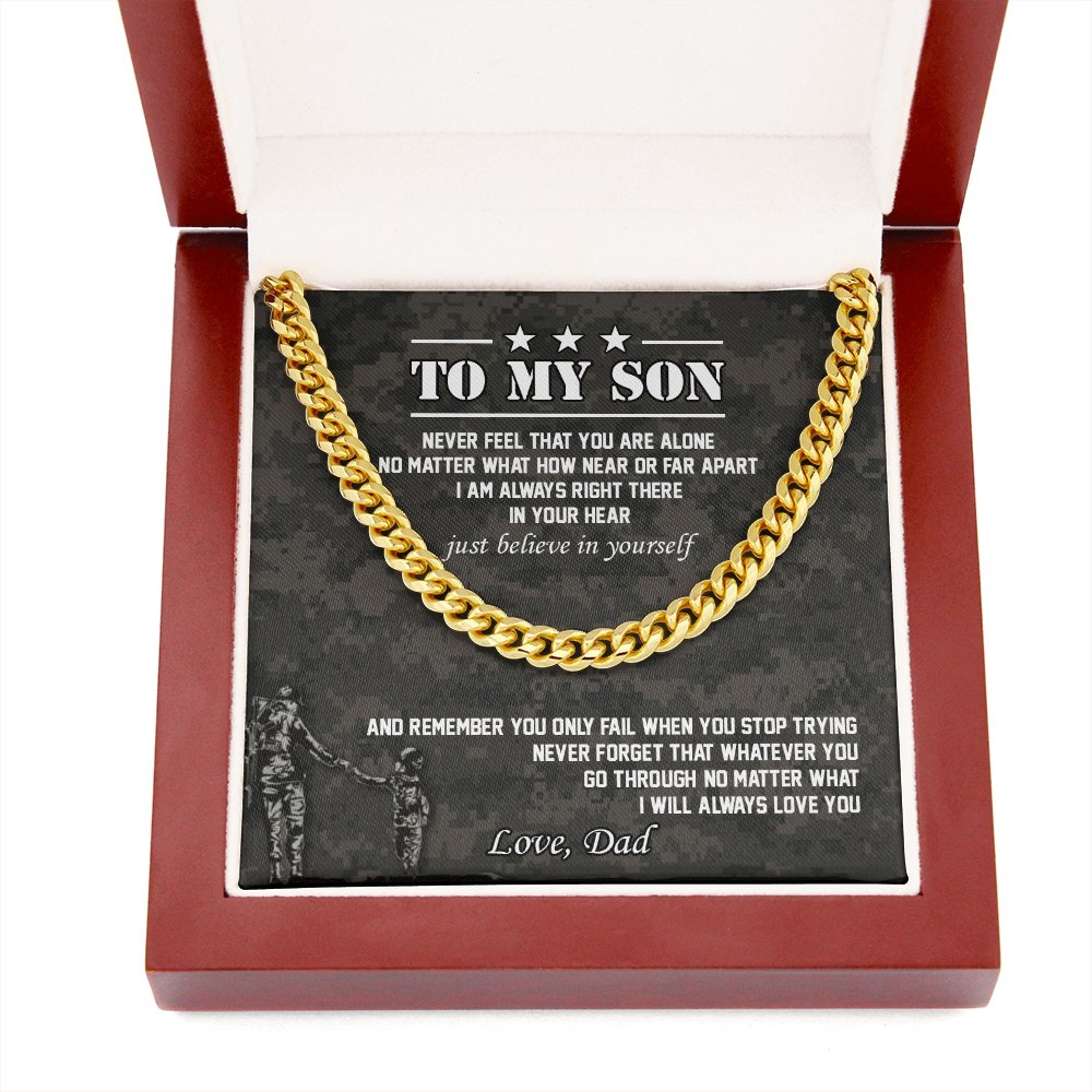 To My Son | Believe In Yourself 🤎 | Jewelry | C30184T, C30184TG, lx-C30184, PB23-WOOD, PROD-1831339, PT-1772, USER-43062 | TageUnlimited