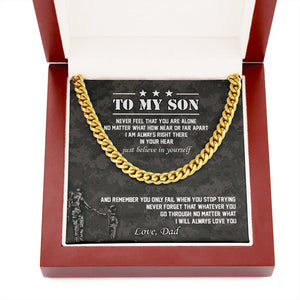 To My Son | Believe In Yourself 🤎 | Jewelry | C30184T, C30184TG, lx-C30184, PB23-WOOD, PROD-1831339, PT-1772, USER-43062 | TageUnlimited