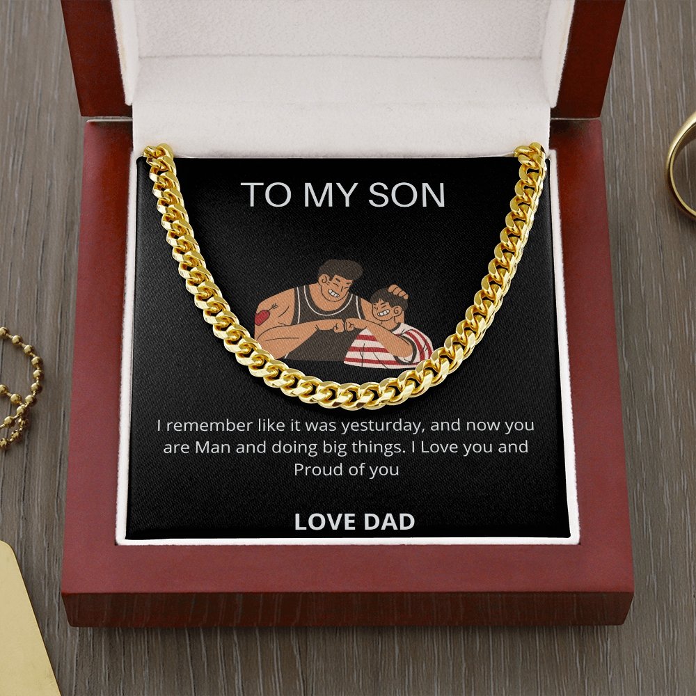 TO MY SON | BEST BUDDY NECKLACE | Jewelry | C30184T, C30184TG, lx-C30184, PB23-WOOD, PROD-1924523, PT-1772, USER-43062 | TageUnlimited