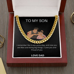 TO MY SON | BEST BUDDY NECKLACE | Jewelry | C30184T, C30184TG, lx-C30184, PB23-WOOD, PROD-1924523, PT-1772, USER-43062 | TageUnlimited