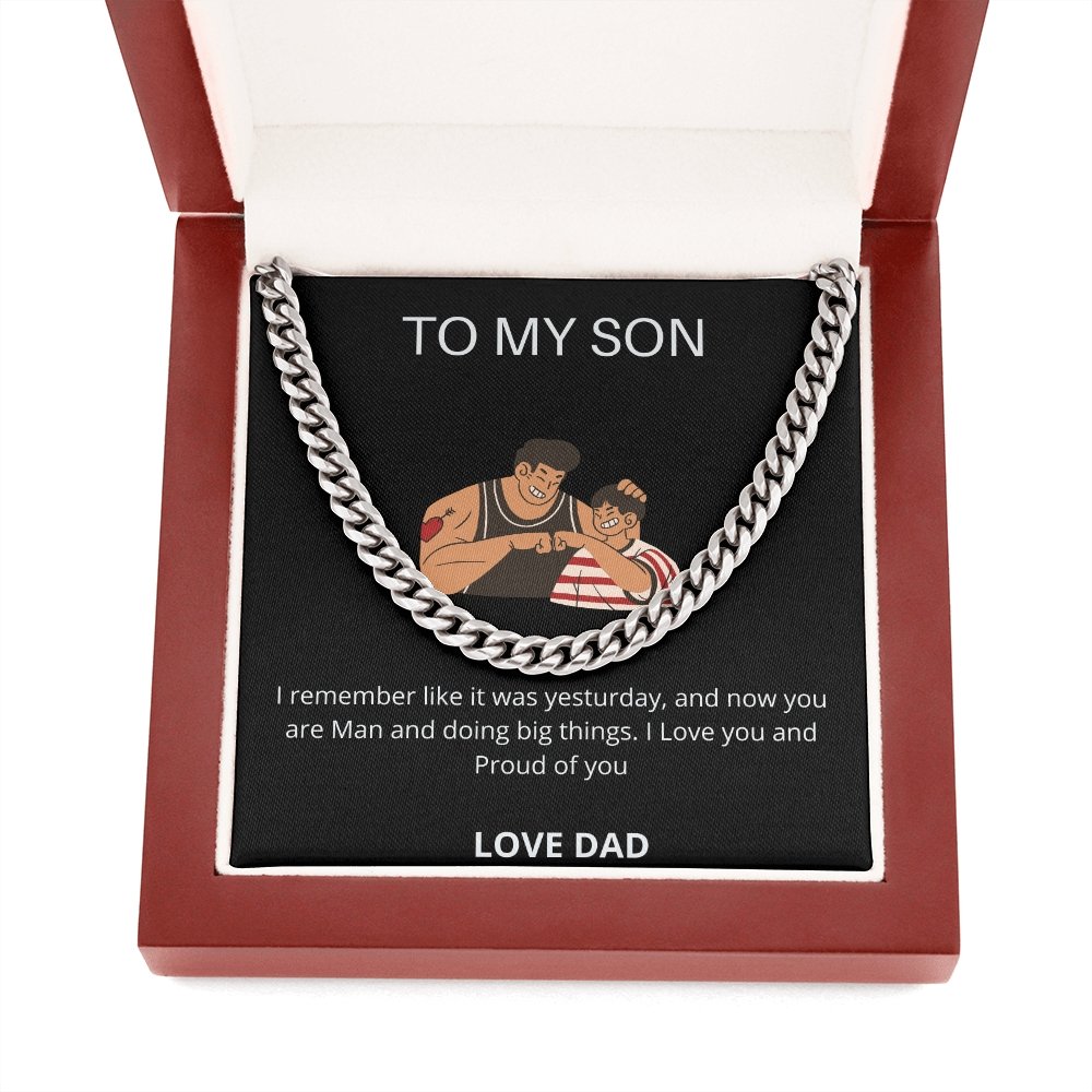 TO MY SON | BEST BUDDY NECKLACE | Jewelry | C30184T, C30184TG, lx-C30184, PB23-WOOD, PROD-1924523, PT-1772, USER-43062 | TageUnlimited
