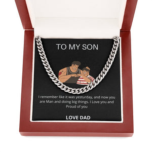 TO MY SON | BEST BUDDY NECKLACE | Jewelry | C30184T, C30184TG, lx-C30184, PB23-WOOD, PROD-1924523, PT-1772, USER-43062 | TageUnlimited