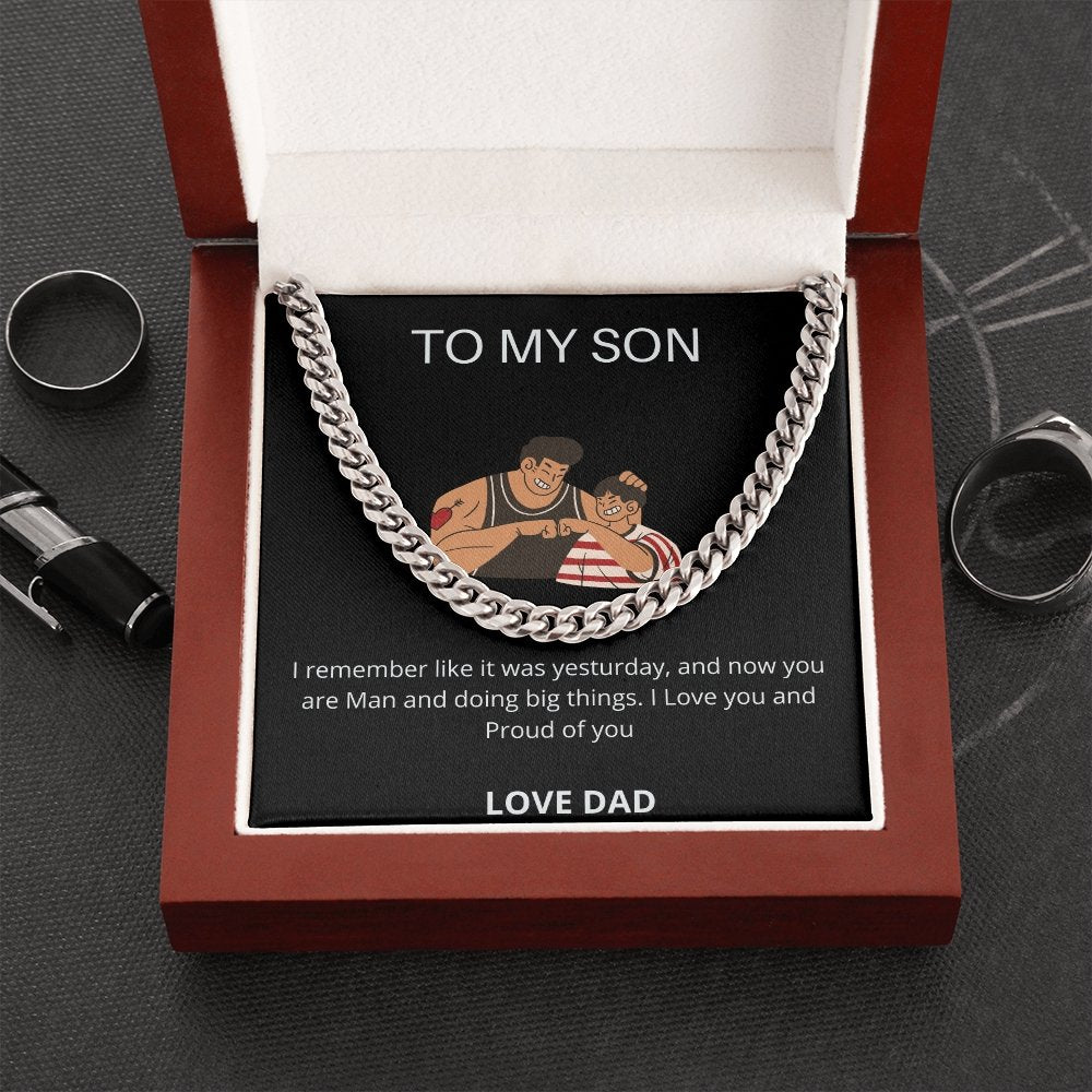 TO MY SON | BEST BUDDY NECKLACE | Jewelry | C30184T, C30184TG, lx-C30184, PB23-WOOD, PROD-1924523, PT-1772, USER-43062 | TageUnlimited
