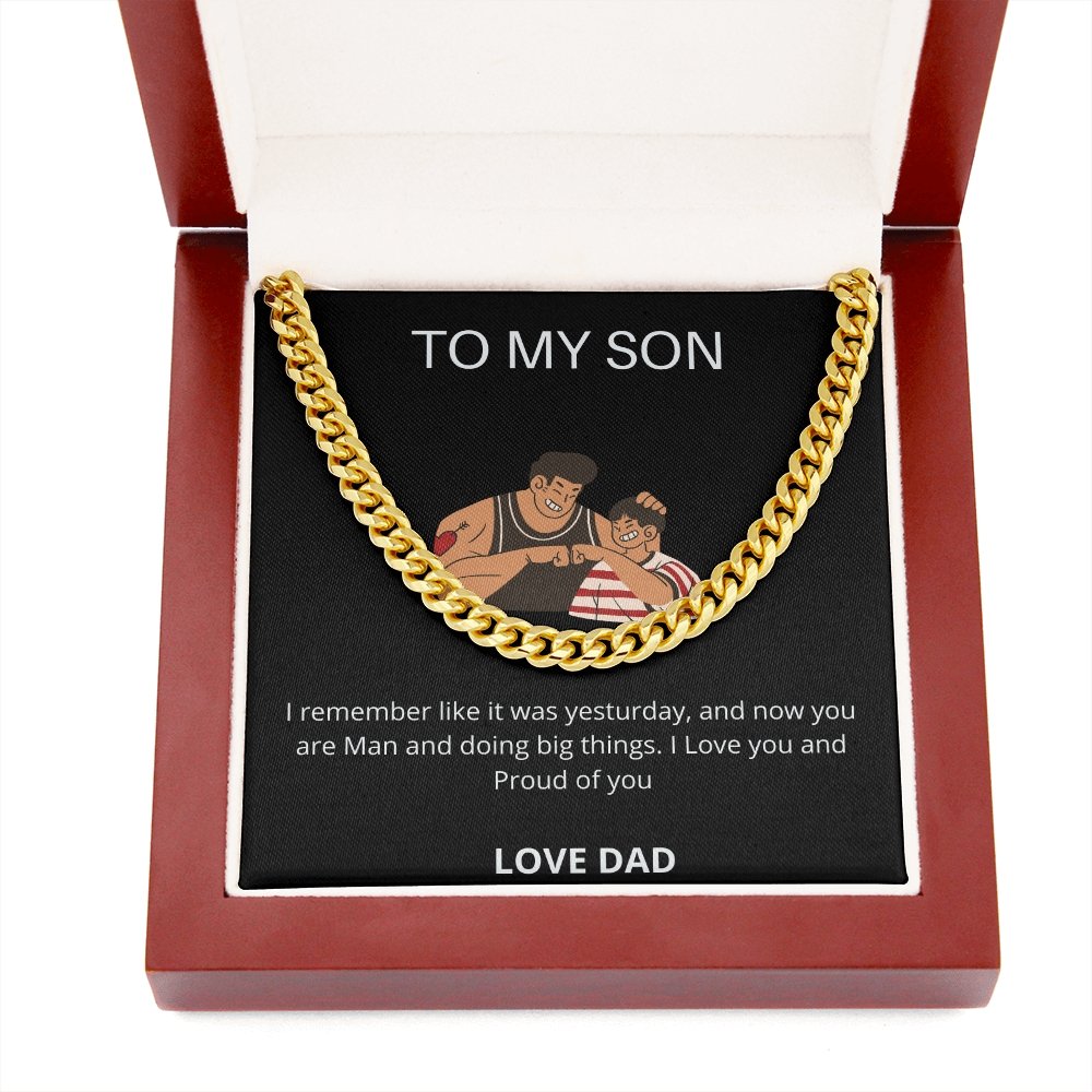 TO MY SON | BEST BUDDY NECKLACE | Jewelry | C30184T, C30184TG, lx-C30184, PB23-WOOD, PROD-1924523, PT-1772, USER-43062 | TageUnlimited