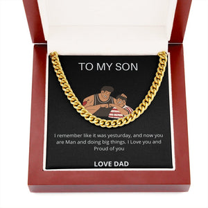 TO MY SON | BEST BUDDY NECKLACE | Jewelry | C30184T, C30184TG, lx-C30184, PB23-WOOD, PROD-1924523, PT-1772, USER-43062 | TageUnlimited
