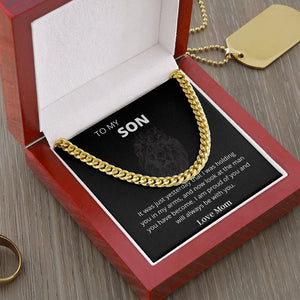 To MY SON | CUBAN NECKLACE | Jewelry | C30184T, C30184TG, lx-C30184, PB23-WOOD, PROD-2123449, PT-1772, USER-43062 | TageUnlimited