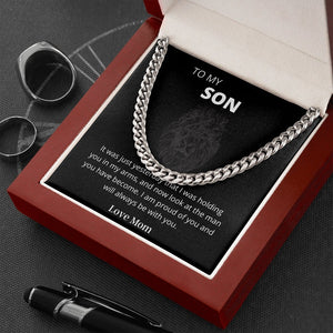 To MY SON | CUBAN NECKLACE | Jewelry | C30184T, C30184TG, lx-C30184, PB23-WOOD, PROD-2123449, PT-1772, USER-43062 | TageUnlimited