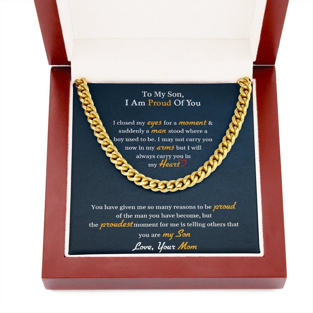 To My Son | I Am Proud Of You 💎 | Jewelry | C30184T, C30184TG, lx-C30184, PB23-WOOD, PROD-1897868, PT-1772, USER-43062 | TageUnlimited