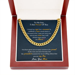 To My Son | I Am Proud Of You 💎 | Jewelry | C30184T, C30184TG, lx-C30184, PB23-WOOD, PROD-1897868, PT-1772, USER-43062 | TageUnlimited