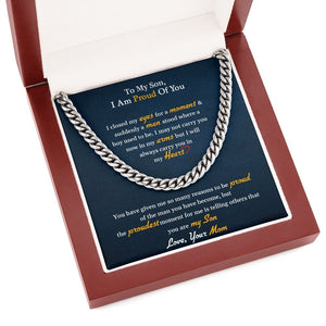 To My Son | I Am Proud Of You 💎 | Jewelry | C30184T, C30184TG, lx-C30184, PB23-WOOD, PROD-1897868, PT-1772, USER-43062 | TageUnlimited