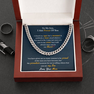 To My Son | I Am Proud Of You 💎 | Jewelry | C30184T, C30184TG, lx-C30184, PB23-WOOD, PROD-1897868, PT-1772, USER-43062 | TageUnlimited