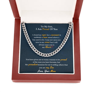 To My Son | I Am Proud Of You 💎 | Jewelry | C30184T, C30184TG, lx-C30184, PB23-WOOD, PROD-1897868, PT-1772, USER-43062 | TageUnlimited
