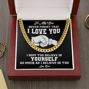 To My Son | I Believe In You 🖤 | Jewelry | C30184T, C30184TG, lx-C30184, PB23-WOOD, PROD-1918138, PT-1772, USER-43062 | TageUnlimited