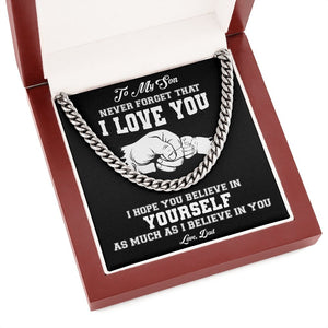 To My Son | I Believe In You 🖤 | Jewelry | C30184T, C30184TG, lx-C30184, PB23-WOOD, PROD-1918138, PT-1772, USER-43062 | TageUnlimited