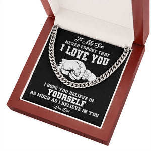 To My Son | I Believe In You 🖤 | Jewelry | C30184T, C30184TG, lx-C30184, PB23-WOOD, PROD-1918138, PT-1772, USER-43062 | TageUnlimited