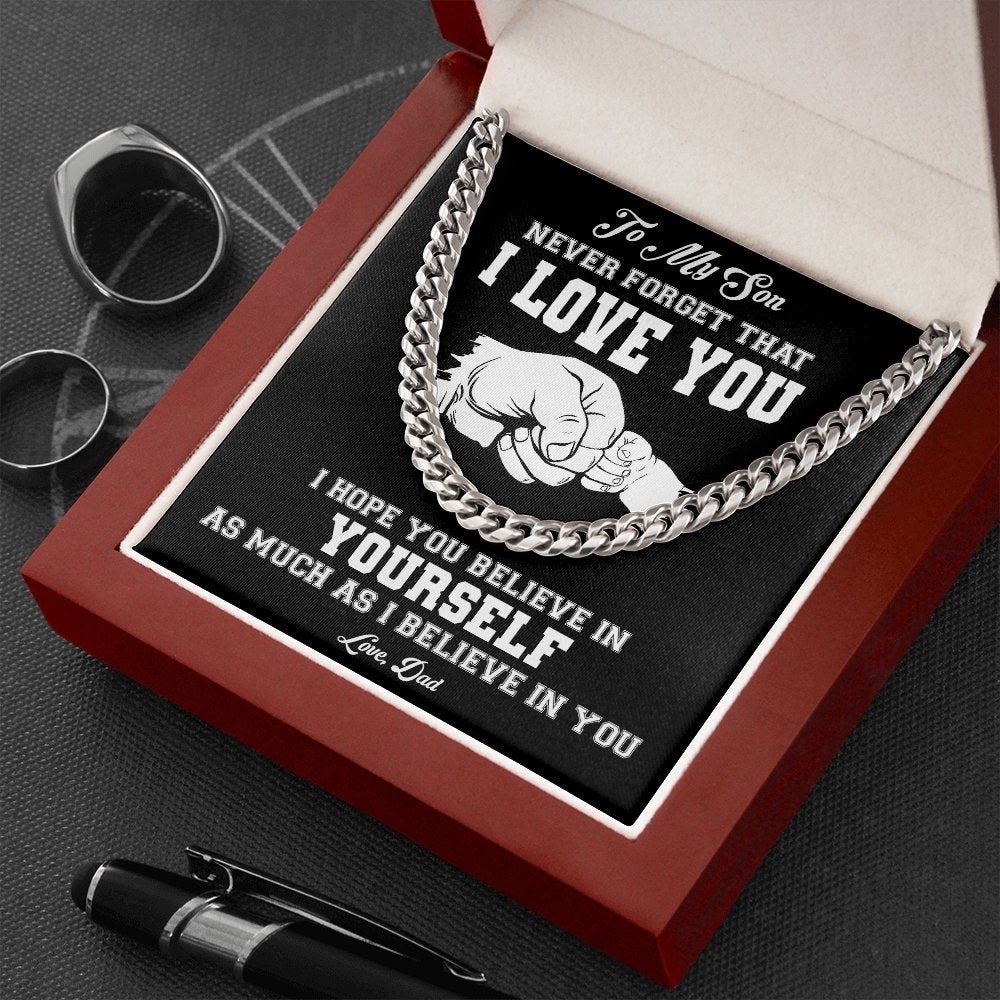 To My Son | I Believe In You 🖤 | Jewelry | C30184T, C30184TG, lx-C30184, PB23-WOOD, PROD-1918138, PT-1772, USER-43062 | TageUnlimited